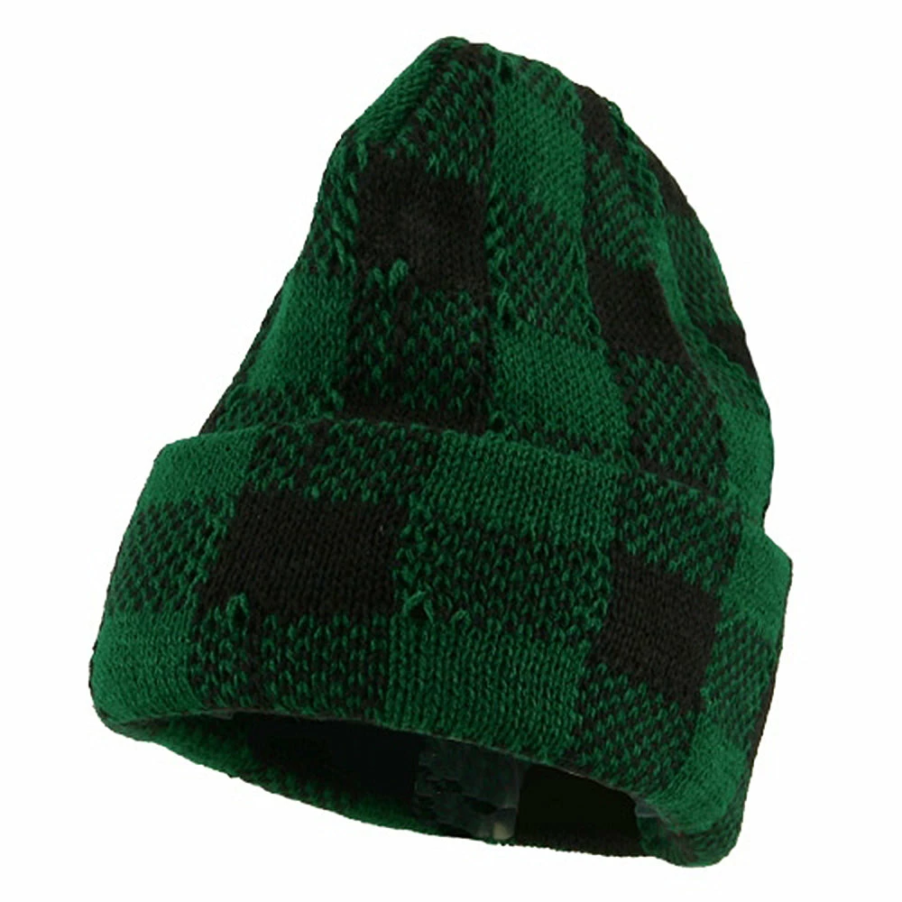 Artex Buffalo Plaid Cuff Beanie Hat 8 Artex Buffalo Plaid Cuff Beanie Hat - Image 6