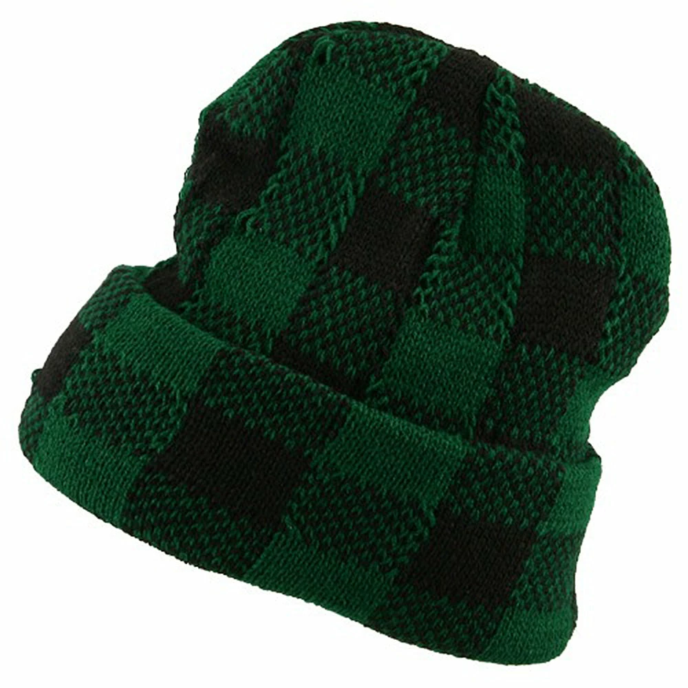 Artex Buffalo Plaid Cuff Beanie Hat 9 Artex Buffalo Plaid Cuff Beanie Hat - Image 7