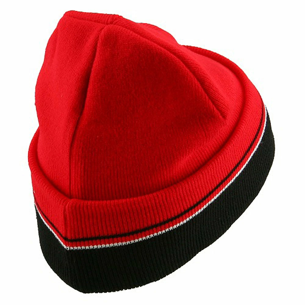 Cameo Two Tone Cuff Knitting Beanie 11 Cameo Two Tone Cuff Knitting Beanie - Image 9