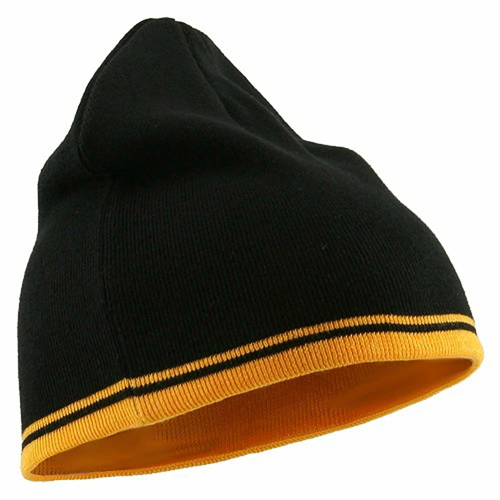 Outdoor Acrylic Cotton Striped Knit Beanie 4 Outdoor Acrylic Cotton Striped Knit Beanie - Image 2