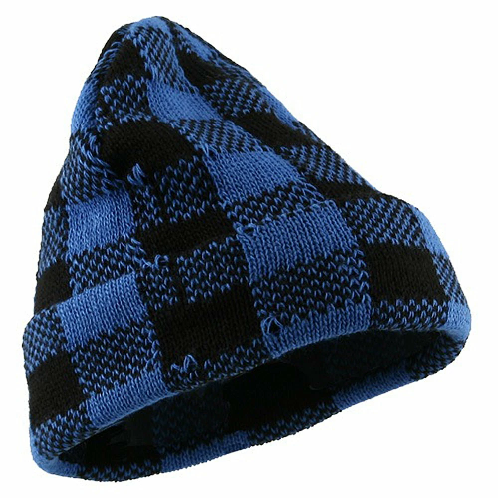 Artex Buffalo Plaid Cuff Beanie Hat 14 Artex Buffalo Plaid Cuff Beanie Hat - Image 12