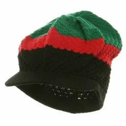 Rasta World 3-Tone Beanie Visors(02) -Adams Shop 1243617256 16