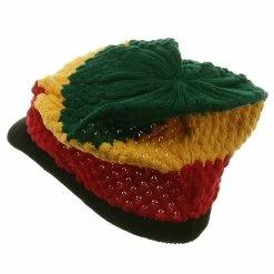 Rasta World 3-Tone Beanie Visors(02) -Adams Shop 1243617407 10