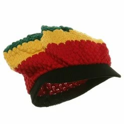 Rasta World 3-Tone Beanie Visors(02) -Adams Shop 1243617409 10
