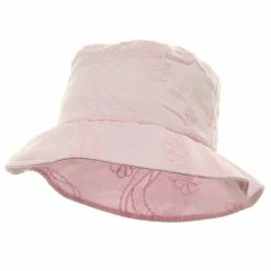 MG Ladies Embroidered Cotton Fashion Bucket Hat -Adams Shop 1244451803 4