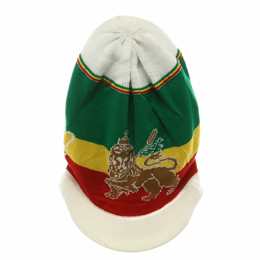 Rasta World Regular Lion Rasta Beanie Visor Hat 41 Rasta World Regular Lion Rasta Beanie Visor Hat - Image 39