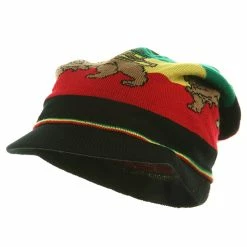 Rasta World Regular Lion Rasta Beanie Visor Hat 62 Rasta World Regular Lion Rasta Beanie Visor Hat -Adams Shop 1244632306 4