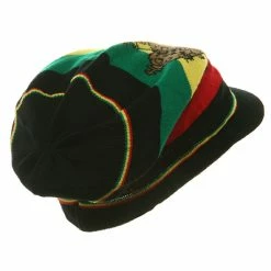 Rasta World Regular Lion Rasta Beanie Visor Hat 64 Rasta World Regular Lion Rasta Beanie Visor Hat -Adams Shop 1244632308 2