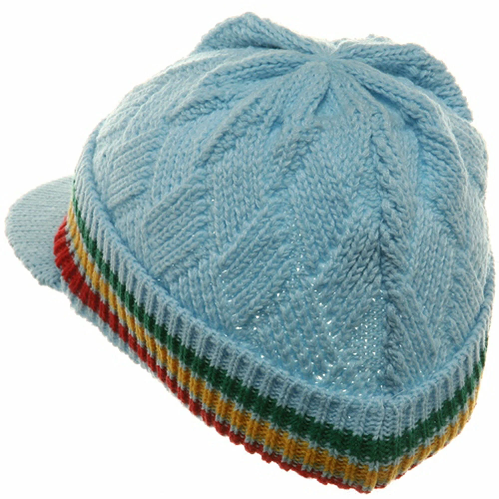 Rasta World Acrylic Rasta Beanie Visor 49 Rasta World Acrylic Rasta Beanie Visor - Image 47