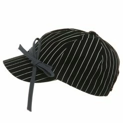 MG Ladies White Stripe 6 Panel Newsboy Hat 24 MG Ladies White Stripe 6 Panel Newsboy Hat -Adams Shop 1265300555 2