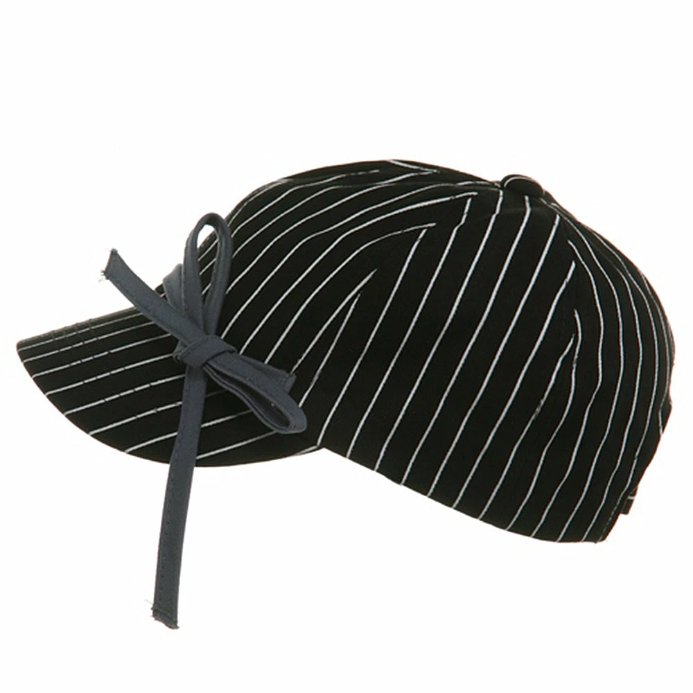 MG Ladies White Stripe 6 Panel Newsboy Hat 10 MG Ladies White Stripe 6 Panel Newsboy Hat - Image 8