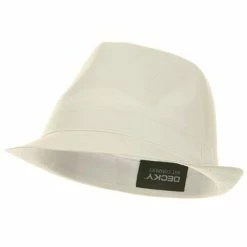 Decky Basic Poly Woven Fedora Hats