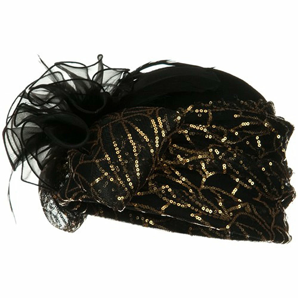 Something Special Sequin Wrap Wool Felt Cloche Hat 12 Something Special Sequin Wrap Wool Felt Cloche Hat - Image 10