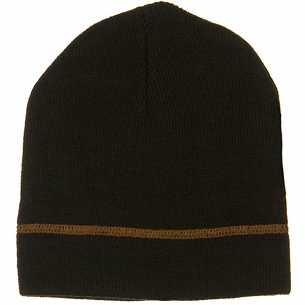 Broner Contrast Stitched Solid Beanie 11 Broner Contrast Stitched Solid Beanie - Image 9