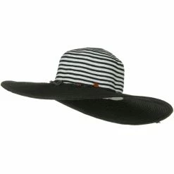 Something Special Stripe Top Brim Straw Hat