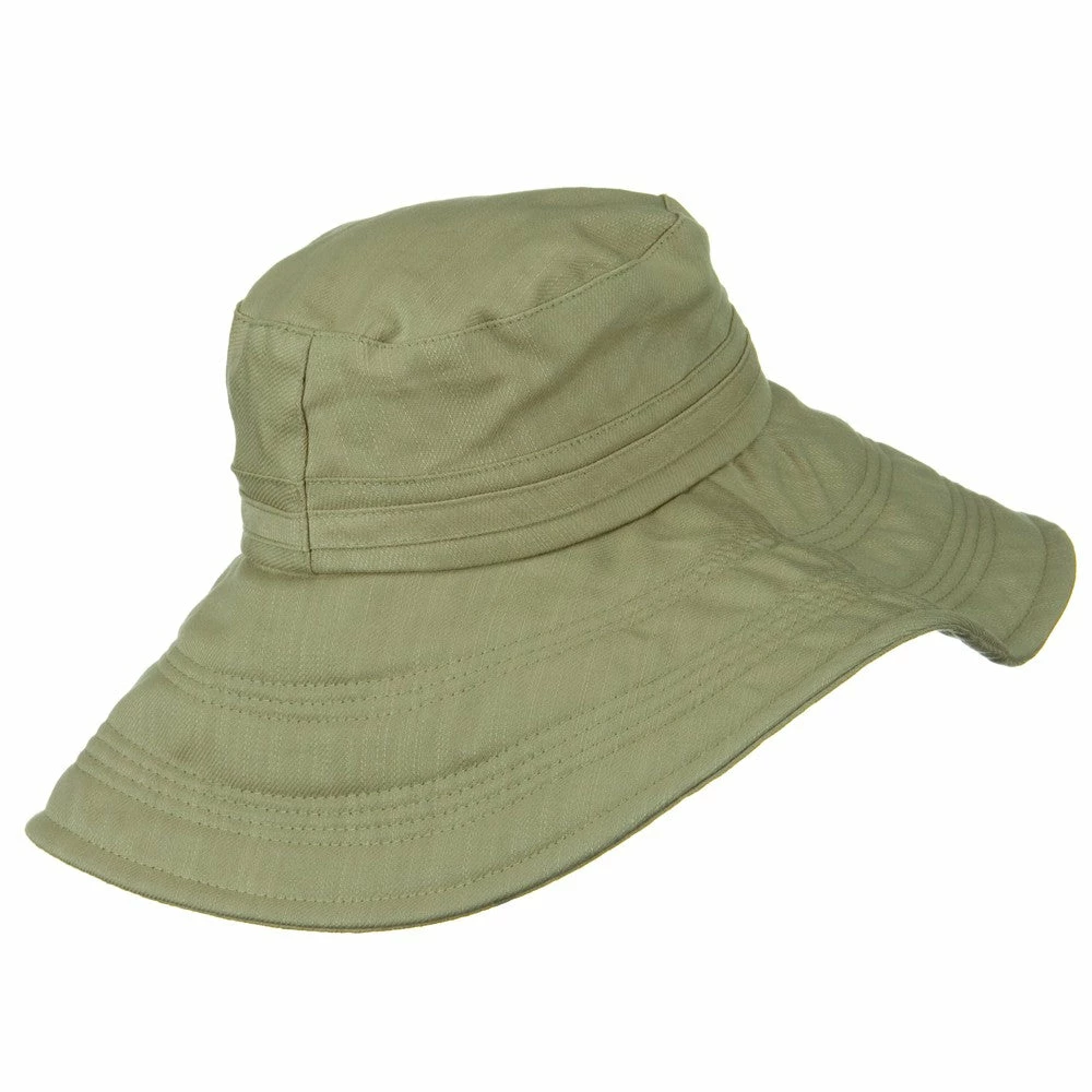 MG Wide Brim Ladies Linen Hat 5 MG Wide Brim Ladies Linen Hat - Image 3