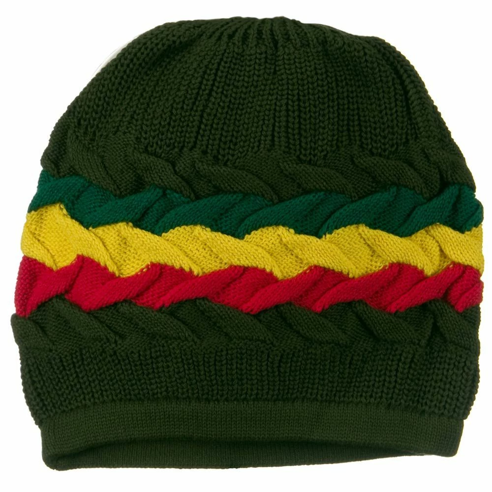 Rasta World Cable Band Design Rasta Hat 52 Rasta World Cable Band Design Rasta Hat - Image 50