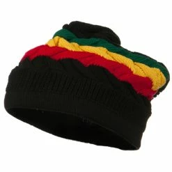 Rasta World Cable Band Design Rasta Hat 137 Rasta World Cable Band Design Rasta Hat -Adams Shop 1315939310 4