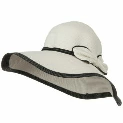 Something Special Two Tone Paper Straw Hat With Bow