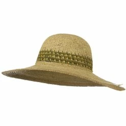 Something Special Raffia Crochet Two Tone Straw Hat
