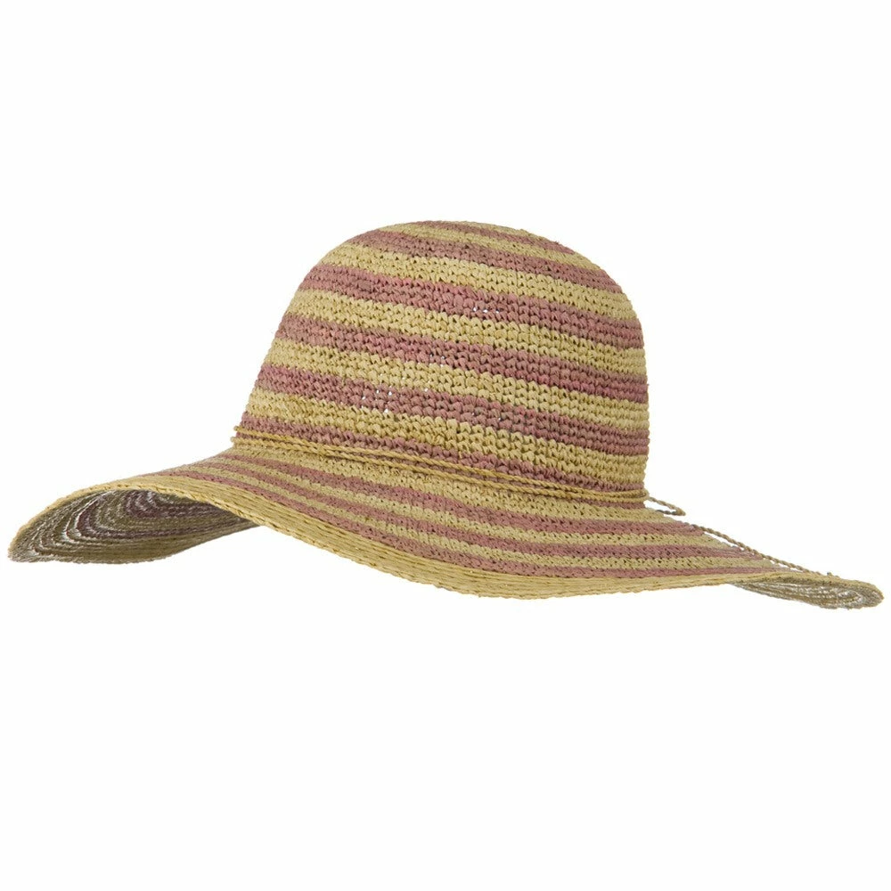 Something Special Raffia Straw Stripe Two Tone Hat 3 Something Special Raffia Straw Stripe Two Tone Hat
