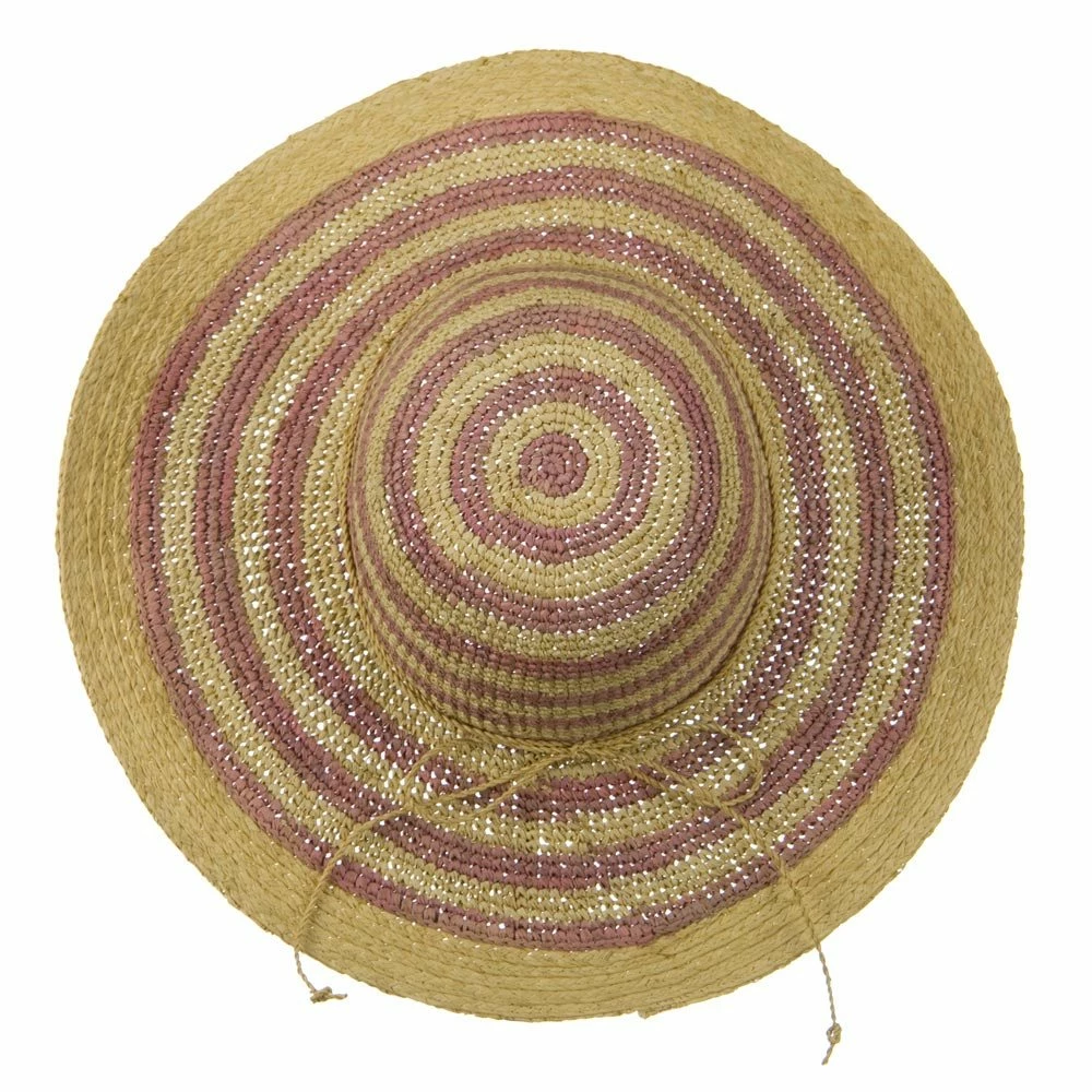 Something Special Raffia Straw Stripe Two Tone Hat 7 Something Special Raffia Straw Stripe Two Tone Hat - Image 5