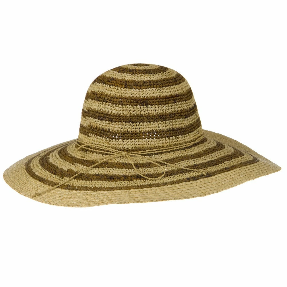 Something Special Raffia Straw Stripe Two Tone Hat 10 Something Special Raffia Straw Stripe Two Tone Hat - Image 8