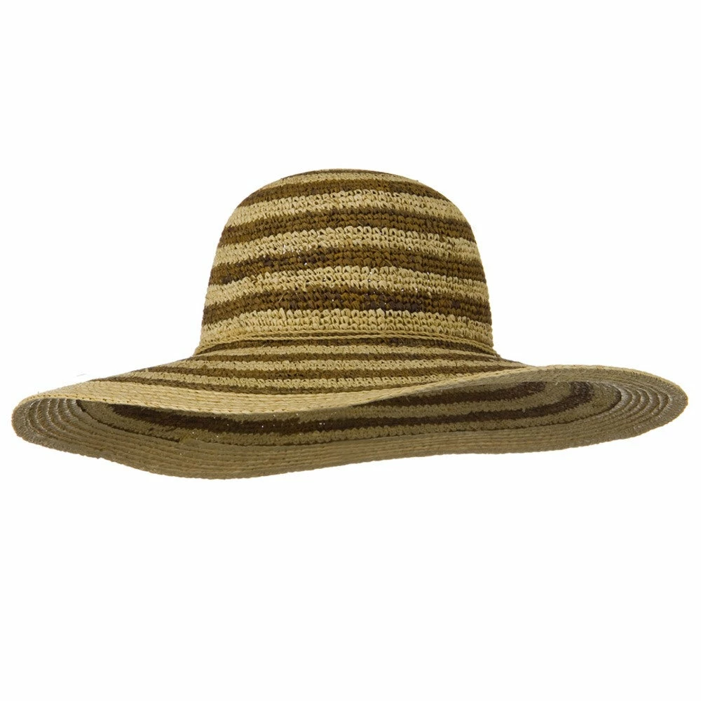 Something Special Raffia Straw Stripe Two Tone Hat 11 Something Special Raffia Straw Stripe Two Tone Hat - Image 9
