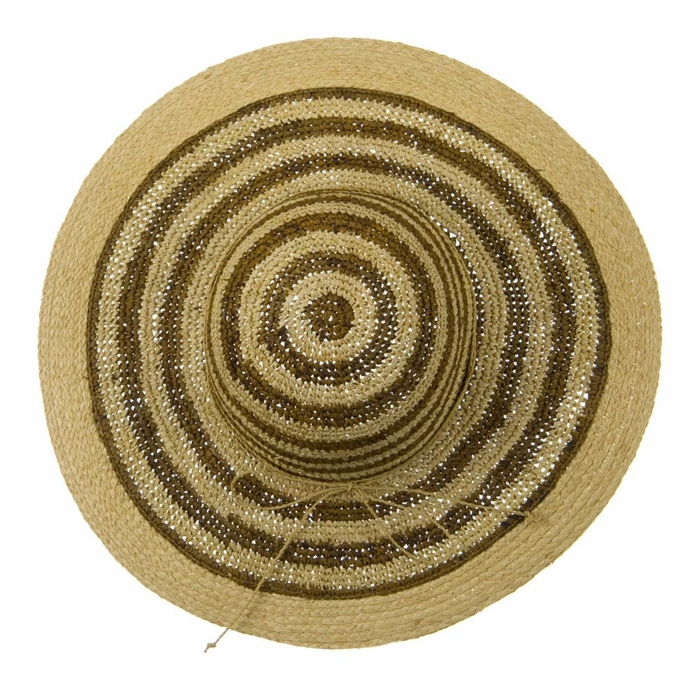 Something Special Raffia Straw Stripe Two Tone Hat 12 Something Special Raffia Straw Stripe Two Tone Hat - Image 10