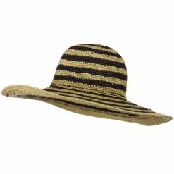 Something Special Raffia Straw Stripe Two Tone Hat 27 Something Special Raffia Straw Stripe Two Tone Hat -Adams Shop 1330102974 7