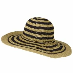 Something Special Raffia Straw Stripe Two Tone Hat 28 Something Special Raffia Straw Stripe Two Tone Hat -Adams Shop 1330102975 3