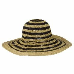 Something Special Raffia Straw Stripe Two Tone Hat 29 Something Special Raffia Straw Stripe Two Tone Hat -Adams Shop 1330102976 3