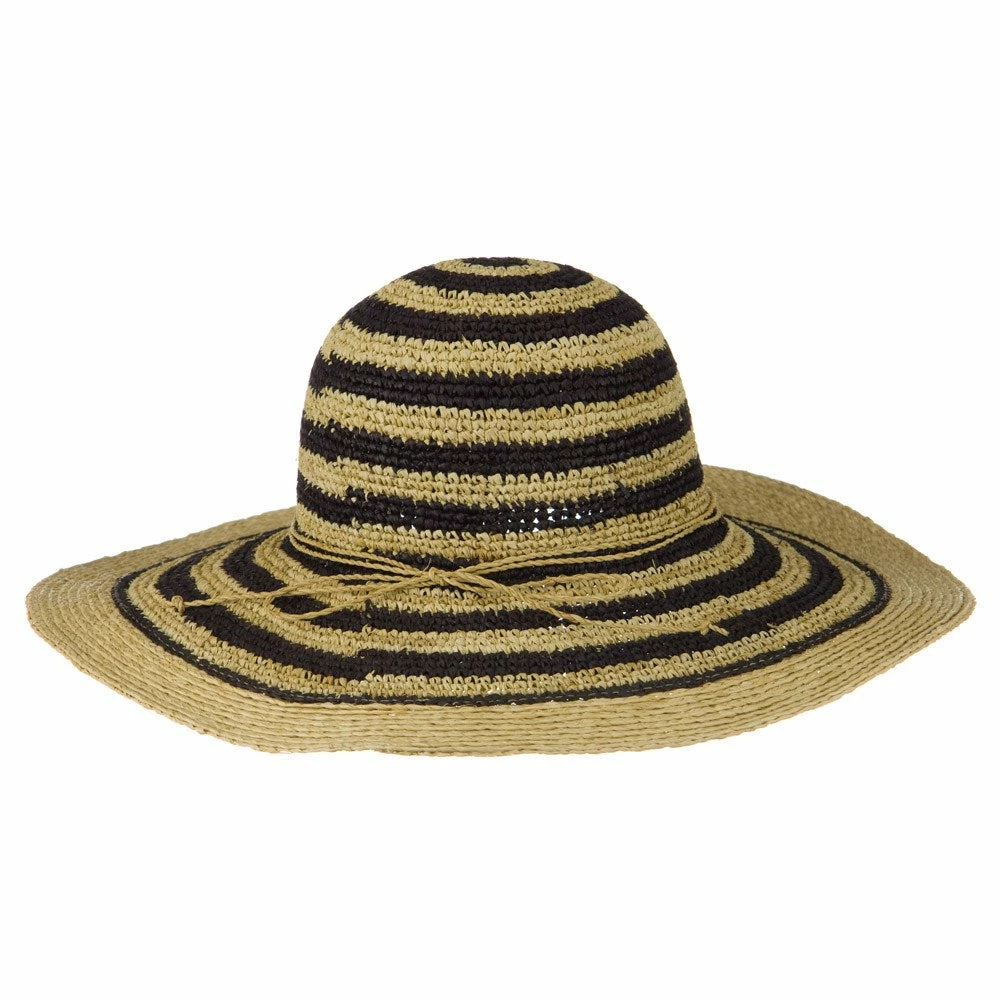 Something Special Raffia Straw Stripe Two Tone Hat 15 Something Special Raffia Straw Stripe Two Tone Hat - Image 13