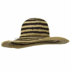 Something Special Raffia Straw Stripe Two Tone Hat 30 Something Special Raffia Straw Stripe Two Tone Hat -Adams Shop 1330102977 3