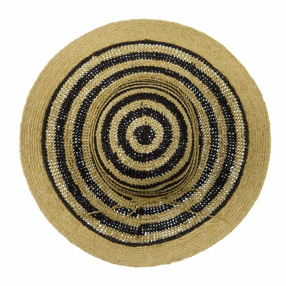 Something Special Raffia Straw Stripe Two Tone Hat 17 Something Special Raffia Straw Stripe Two Tone Hat - Image 15