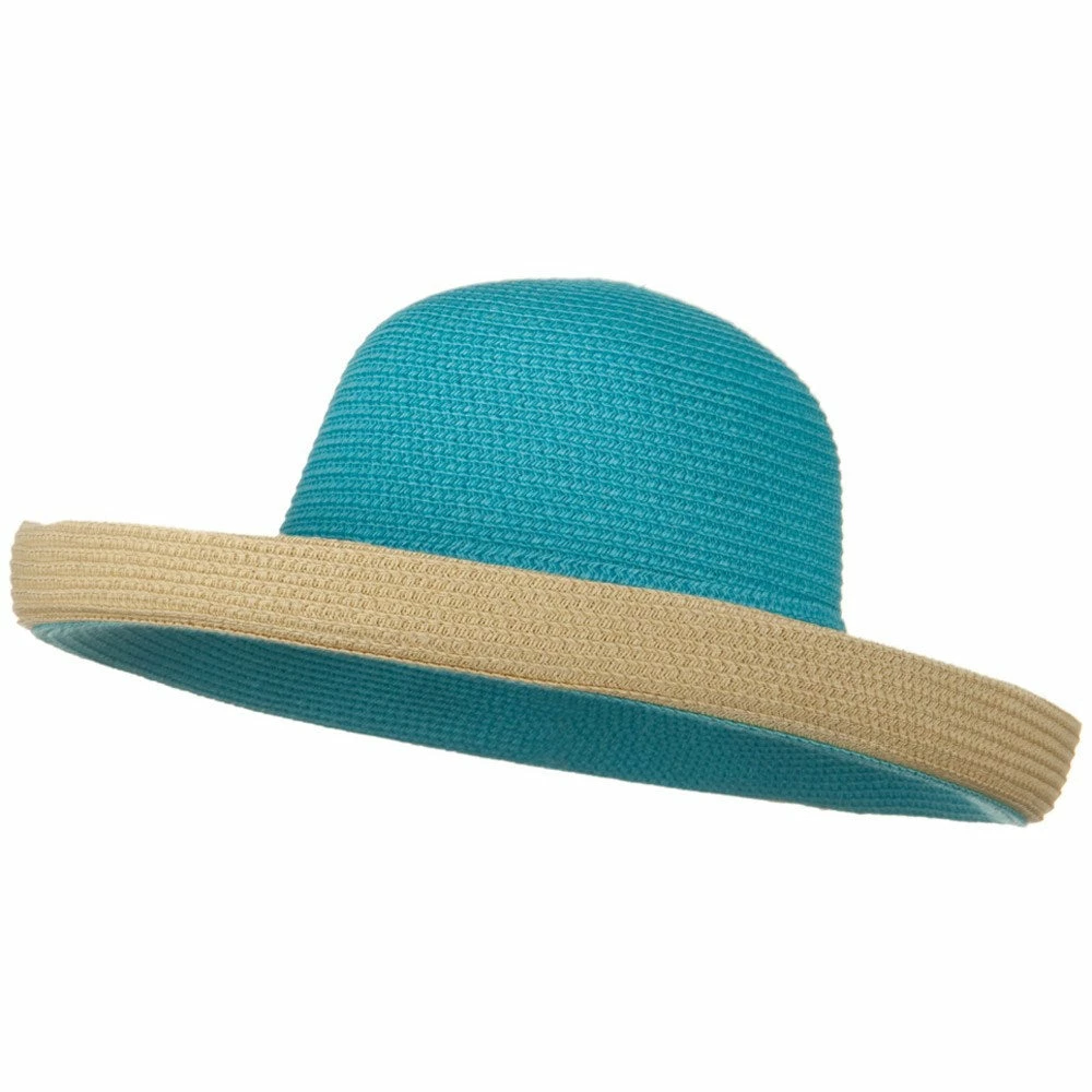 Jeanne Simmons Two Tone Wide Tan Kettle Brim Hat 3 Jeanne Simmons Two Tone Wide Tan Kettle Brim Hat