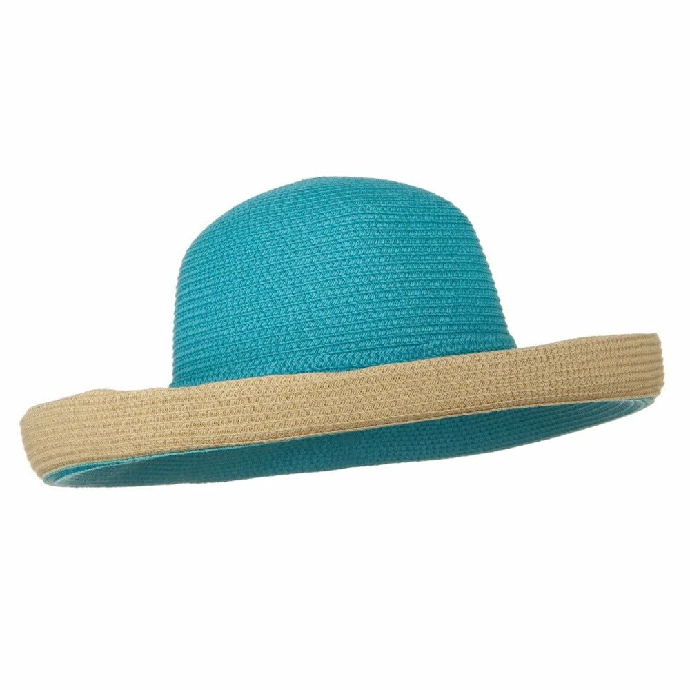 Jeanne Simmons Two Tone Wide Tan Kettle Brim Hat 6 Jeanne Simmons Two Tone Wide Tan Kettle Brim Hat - Image 4