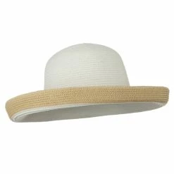 Jeanne Simmons Two Tone Wide Tan Kettle Brim Hat 45 Jeanne Simmons Two Tone Wide Tan Kettle Brim Hat -Adams Shop 1330675552 3