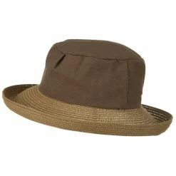 Jeanne Simmons Woman's Cotton Crown Kettle Brim Straw Hat -Adams Shop 1330677352 3