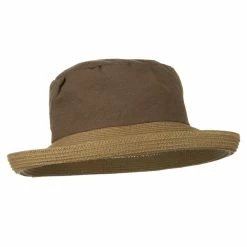 Jeanne Simmons Woman's Cotton Crown Kettle Brim Straw Hat -Adams Shop 1330677354 3