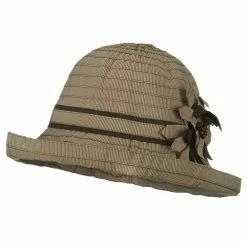 Jeanne Simmons Sewn Braid Ribbon Striped Brim Flower Hat 27 Jeanne Simmons Sewn Braid Ribbon Striped Brim Flower Hat -Adams Shop 1331216422 7