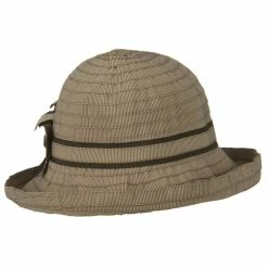 Jeanne Simmons Sewn Braid Ribbon Striped Brim Flower Hat 29 Jeanne Simmons Sewn Braid Ribbon Striped Brim Flower Hat -Adams Shop 1331216424 3