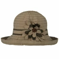 Jeanne Simmons Sewn Braid Ribbon Striped Brim Flower Hat 31 Jeanne Simmons Sewn Braid Ribbon Striped Brim Flower Hat -Adams Shop 1331216426 3