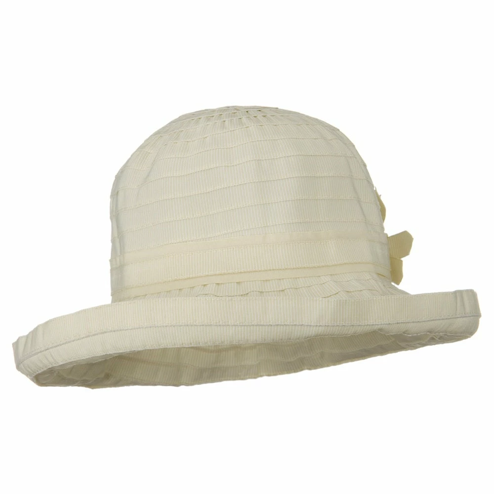 Jeanne Simmons Sewn Braid Ribbon Striped Brim Flower Hat 6 Jeanne Simmons Sewn Braid Ribbon Striped Brim Flower Hat - Image 4