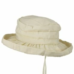 Jeanne Simmons Woman's Ribbon 3 Inch Brim Pleated Crown Hat -Adams Shop 1331216724 3