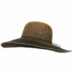 Jeanne Simmons Crushable 5 Inch Flat Brim Toyo Self Tie Hat