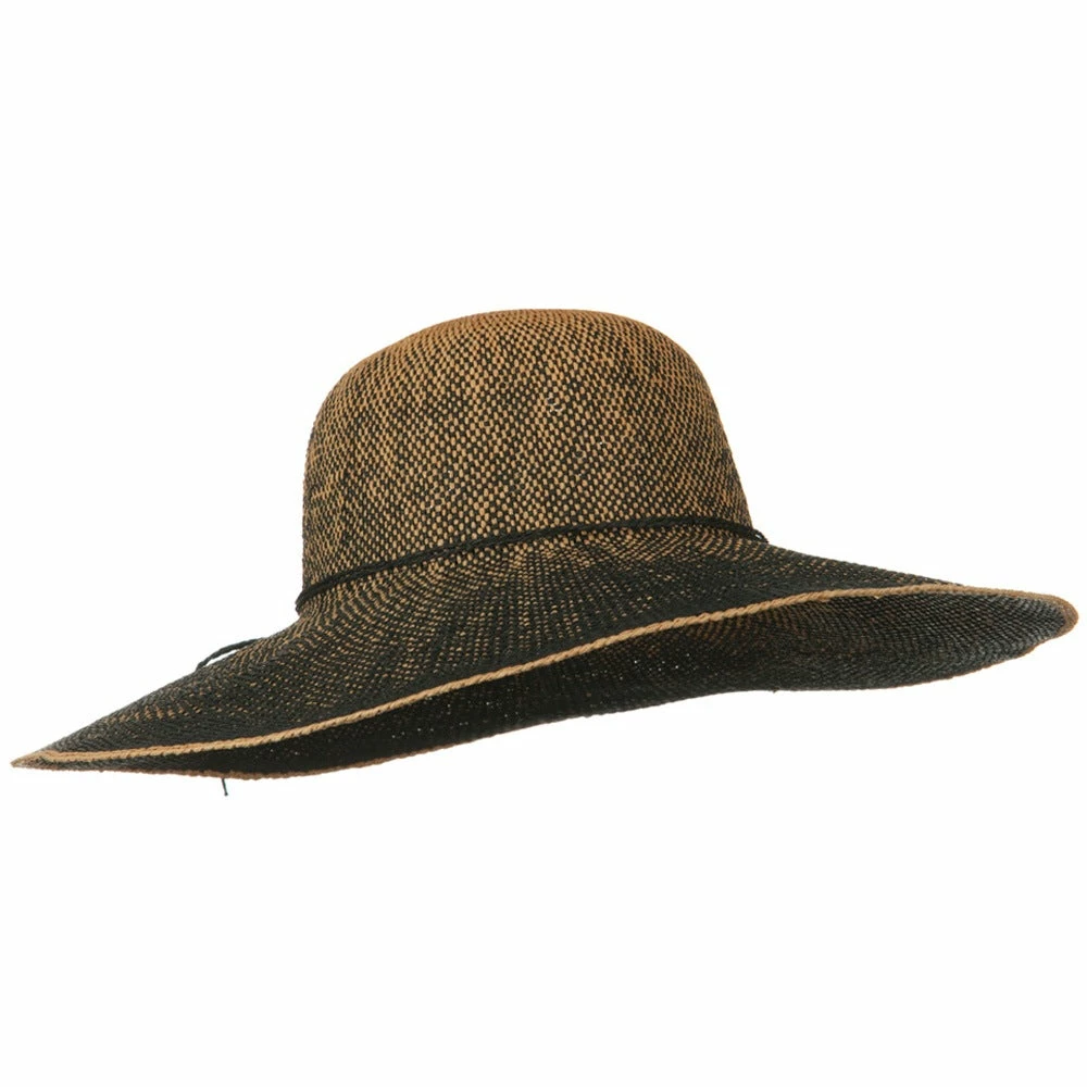 Jeanne Simmons Crushable 5 Inch Flat Brim Toyo Self Tie Hat 6 Jeanne Simmons Crushable 5 Inch Flat Brim Toyo Self Tie Hat - Image 4