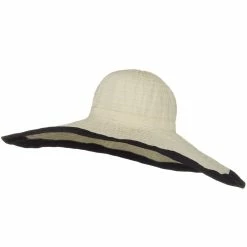 Jeanne Simmons Ribbon 8 Inch Wide Brim Edge Self Tie Hat