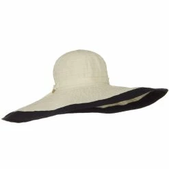 Jeanne Simmons Ribbon 8 Inch Wide Brim Edge Self Tie Hat -Adams Shop 1331562612 14