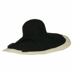 Jeanne Simmons Ribbon 8 Inch Wide Brim Edge Self Tie Hat -Adams Shop 1331562667 14